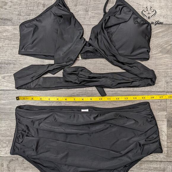 Zetian Wrap Around Cross Over Bikini Swimsuit Size XXL - Picture 2 of 3